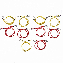 Резинка для крепления багажа 100см*8мм SKYWAY 10шт метал. Крюк